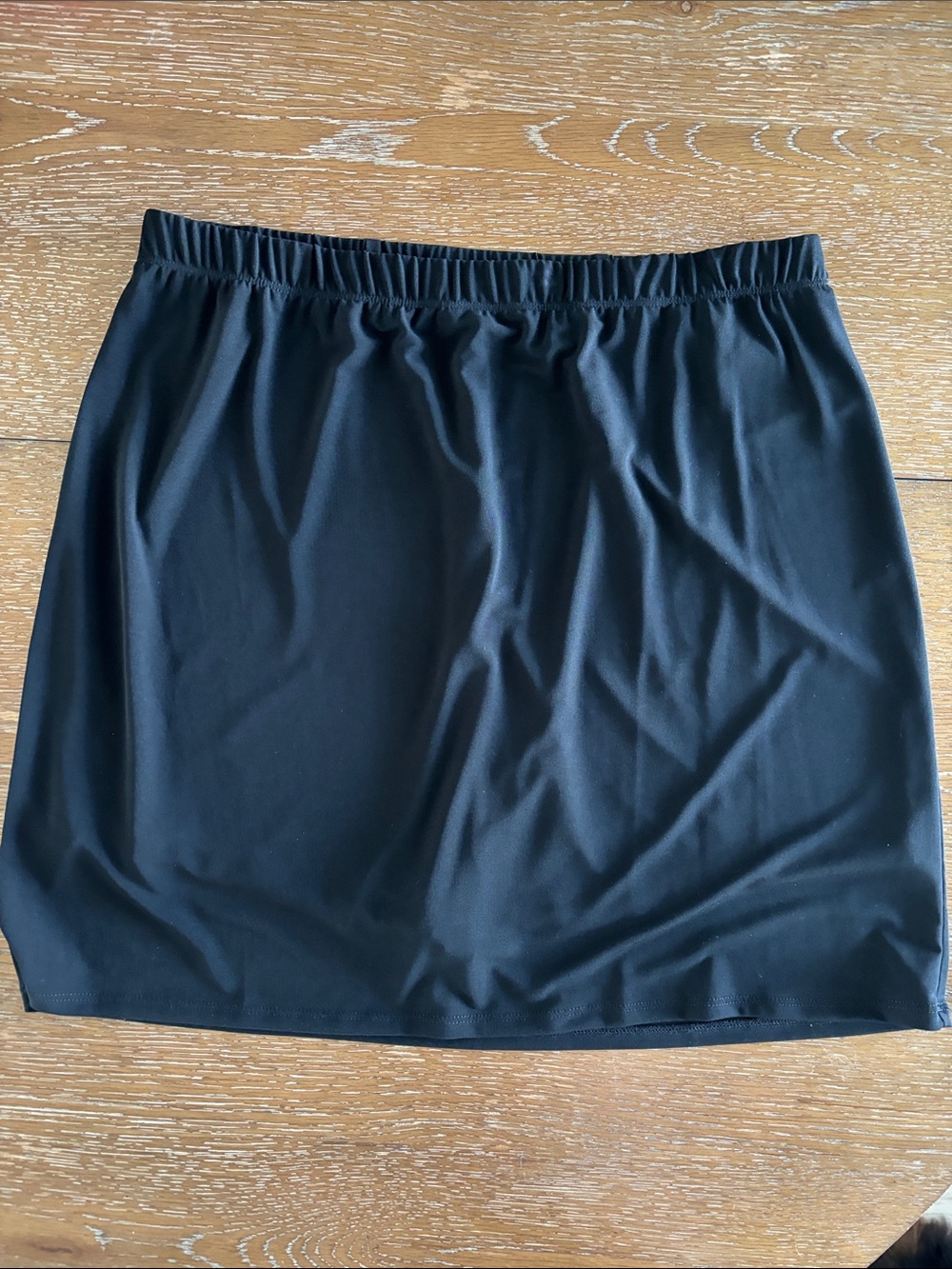 Susan Graver Black A-Line Stretch Skirt